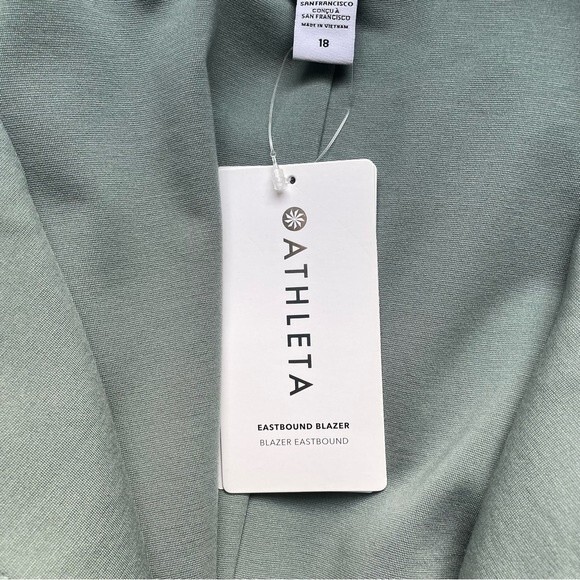 NWT Athleta Eastbound Blazer Minimalist Gray Sage Green Jacket Women’s Size18 - Picture 11 of 16